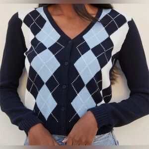 Brandy Melville Argyle Cardigan